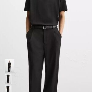 Zara Men's Baloon Fit Black Dress Pants
